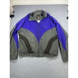 Vintage 90s USA Olympic JCPenny Windbreaker Jacket Large Colorblock Nylon
